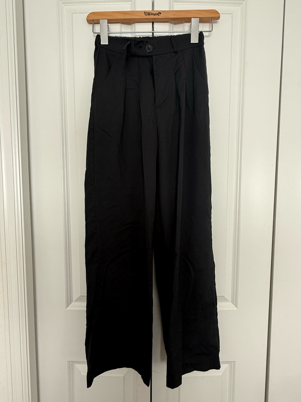 High-Rise Black Wide-Leg Women’s Dress Pants
